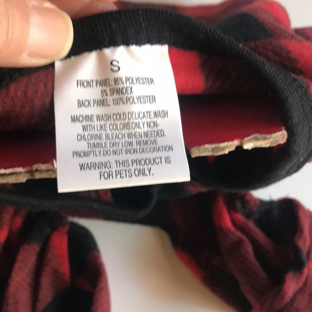 COPY - NWOT Buffalo Plaid Pet Pajamas